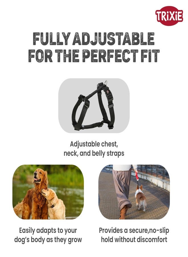 Trixie Premium H-Harness for Large Dogs - XL-XXL (85-130 cm), Adjustable Heavy-Duty Dog Harness, Black Dog Walking Harness - Image 4